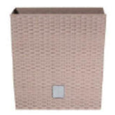 Prosperplast Rato Low Planter 26.2x26.2x26.6cm - Mocca